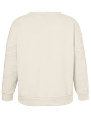 Sweatshirt mit Blumen-Stickerei