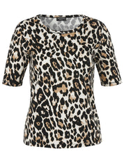 T-Shirt mit Leo-Print