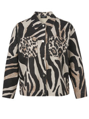 Leichte Jacke mit Animalprint