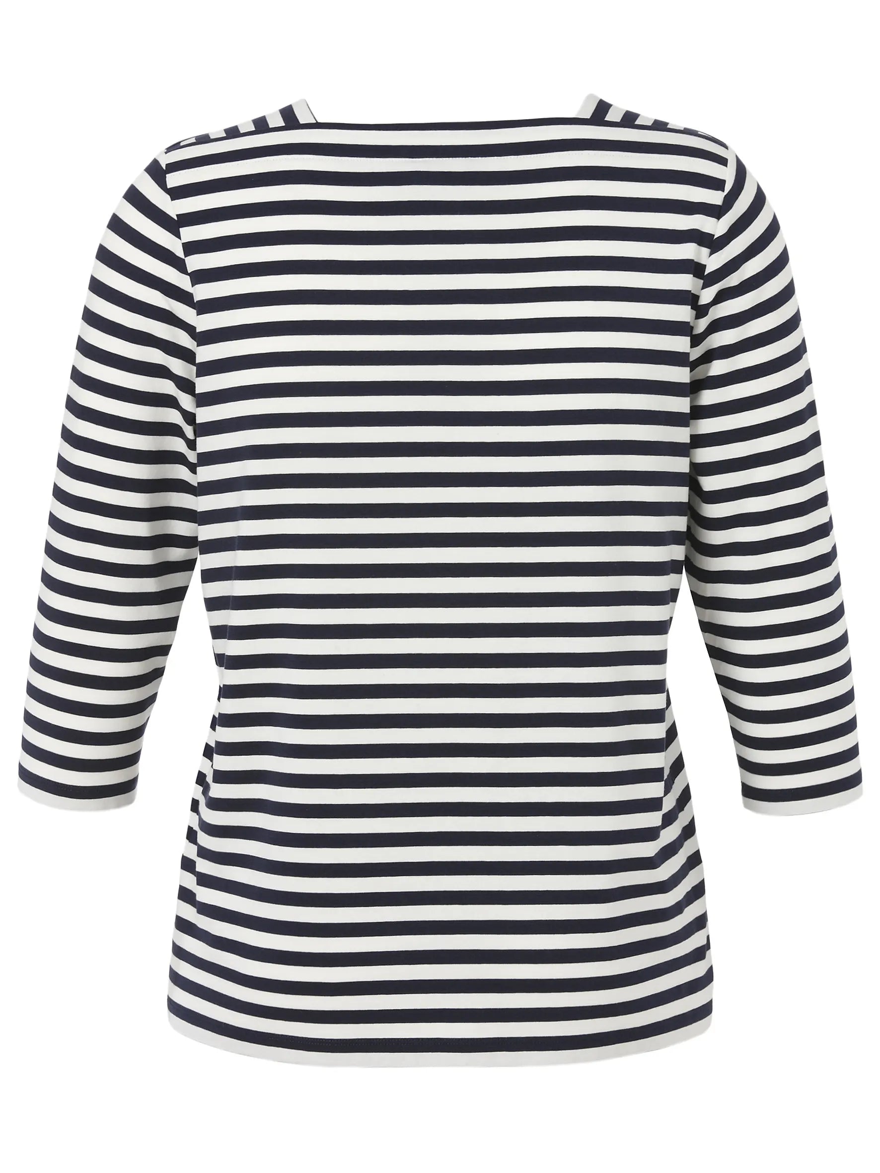 Gestreiftes Shirt mit Karree-Kragen