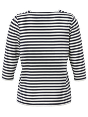 Gestreiftes Shirt mit Karree-Kragen