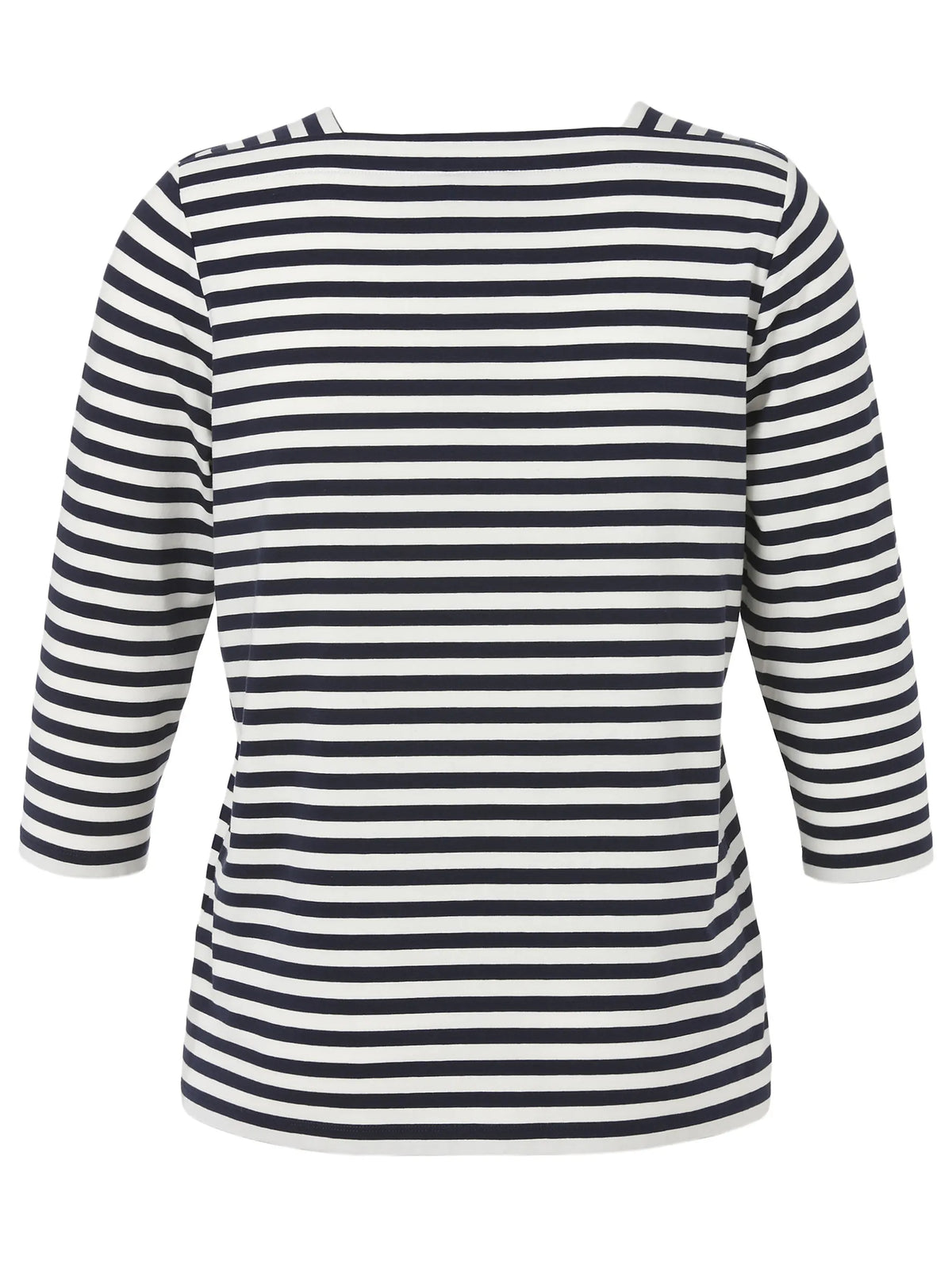 Gestreiftes Shirt mit Karree-Kragen