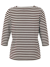 Gestreiftes Shirt mit Karree-Kragen