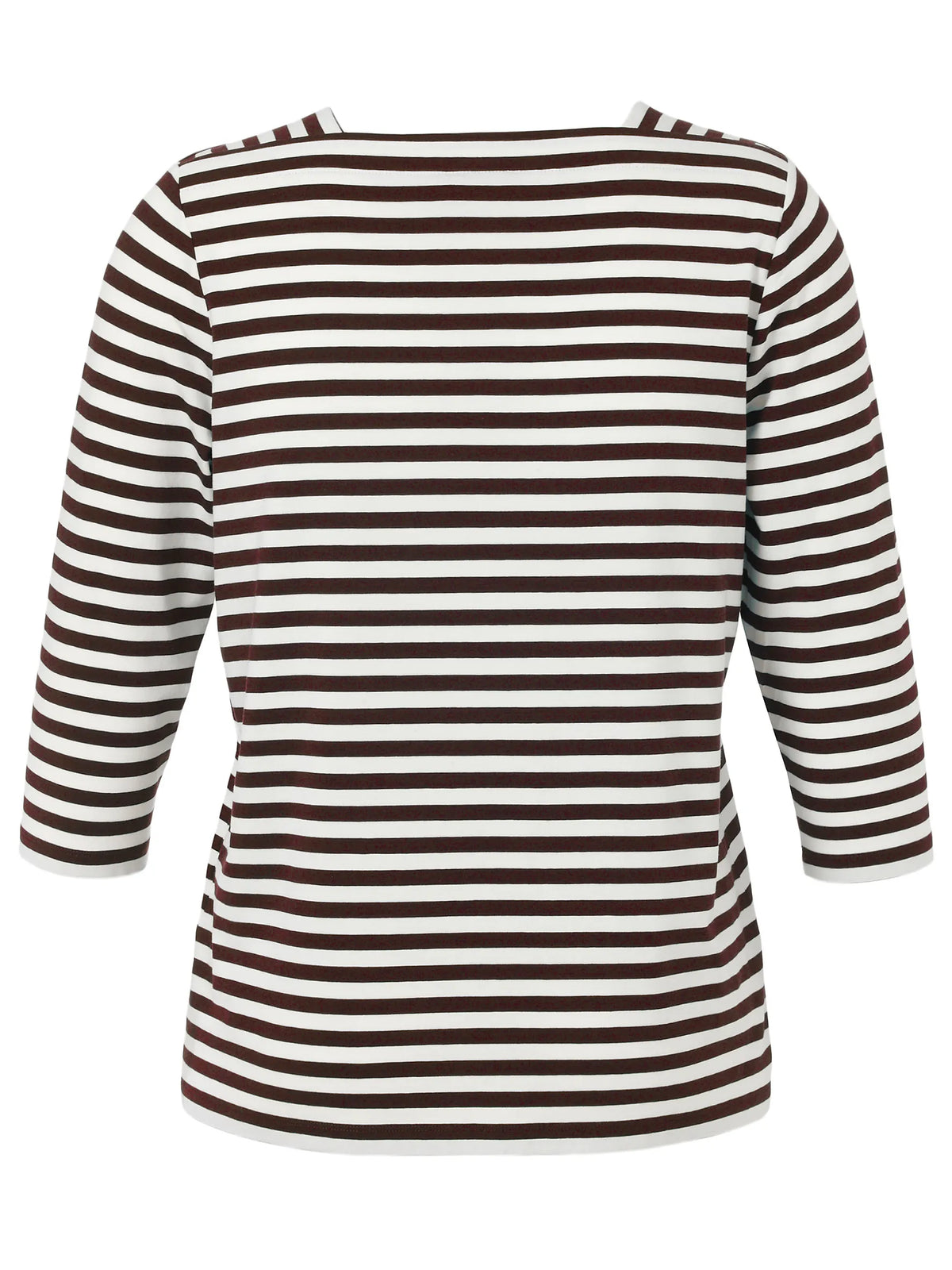 Gestreiftes Shirt mit Karree-Kragen
