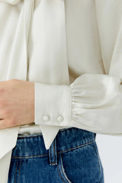 Schluppenbluse aus Satin