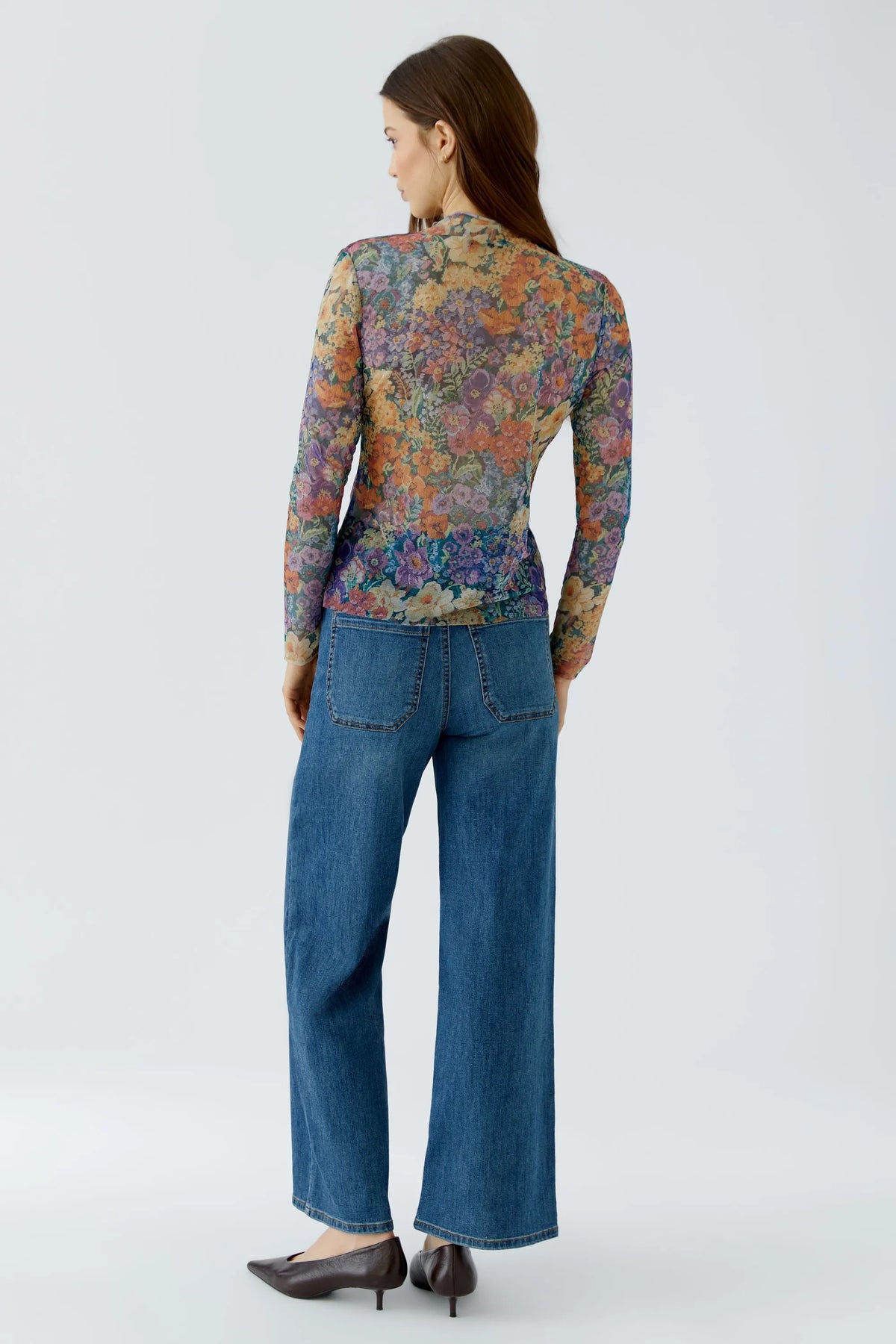 Langarmshirt aus feinem Mesh