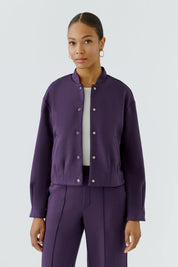 Sweatshirtjacke mit Stehkragen