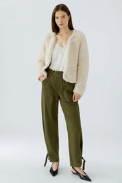 Teddy-Strickjacke
