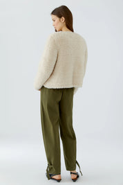 Teddy-Strickjacke