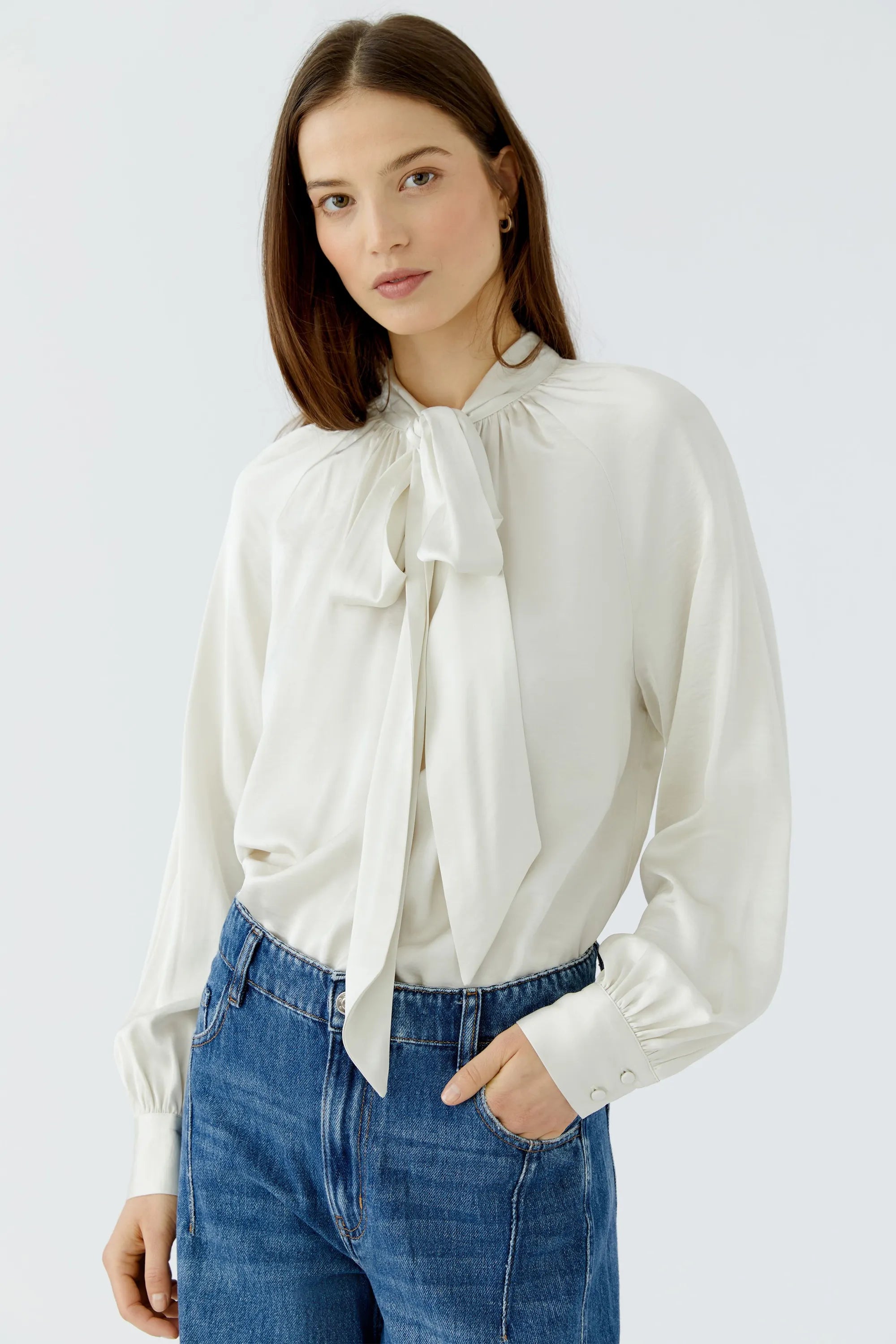 Schluppenbluse aus Satin