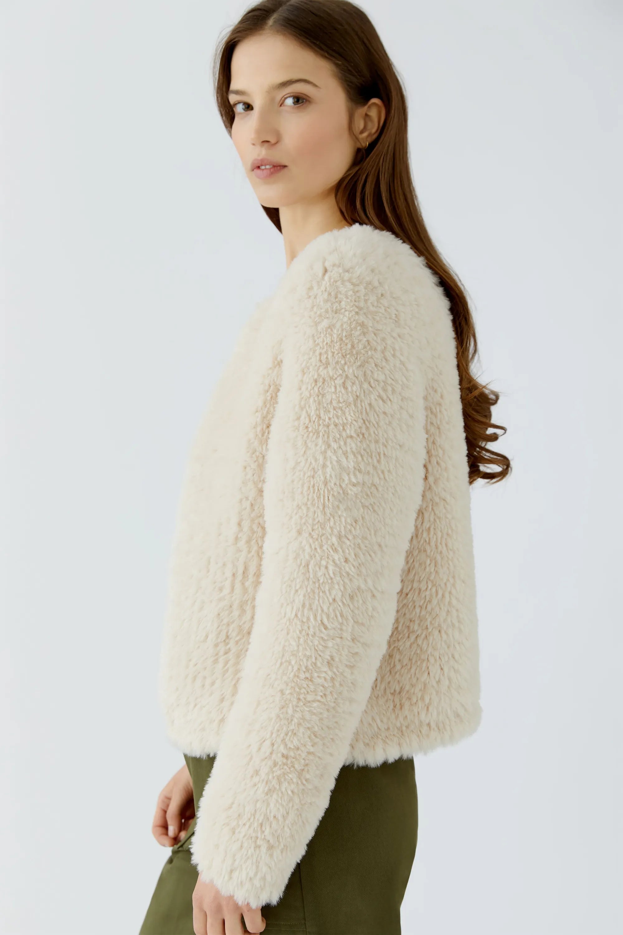 Teddy-Strickjacke
