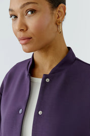 Sweatshirtjacke mit Stehkragen