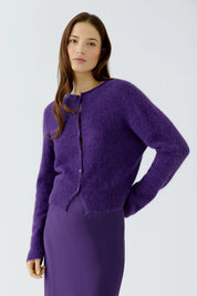 Strickjacke mit Rundhalsausschnitt