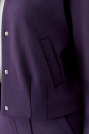 Sweatshirtjacke mit Stehkragen