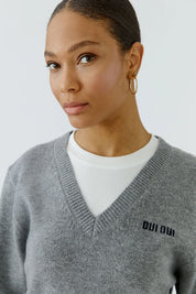 Strickpullover aus Wollmix
