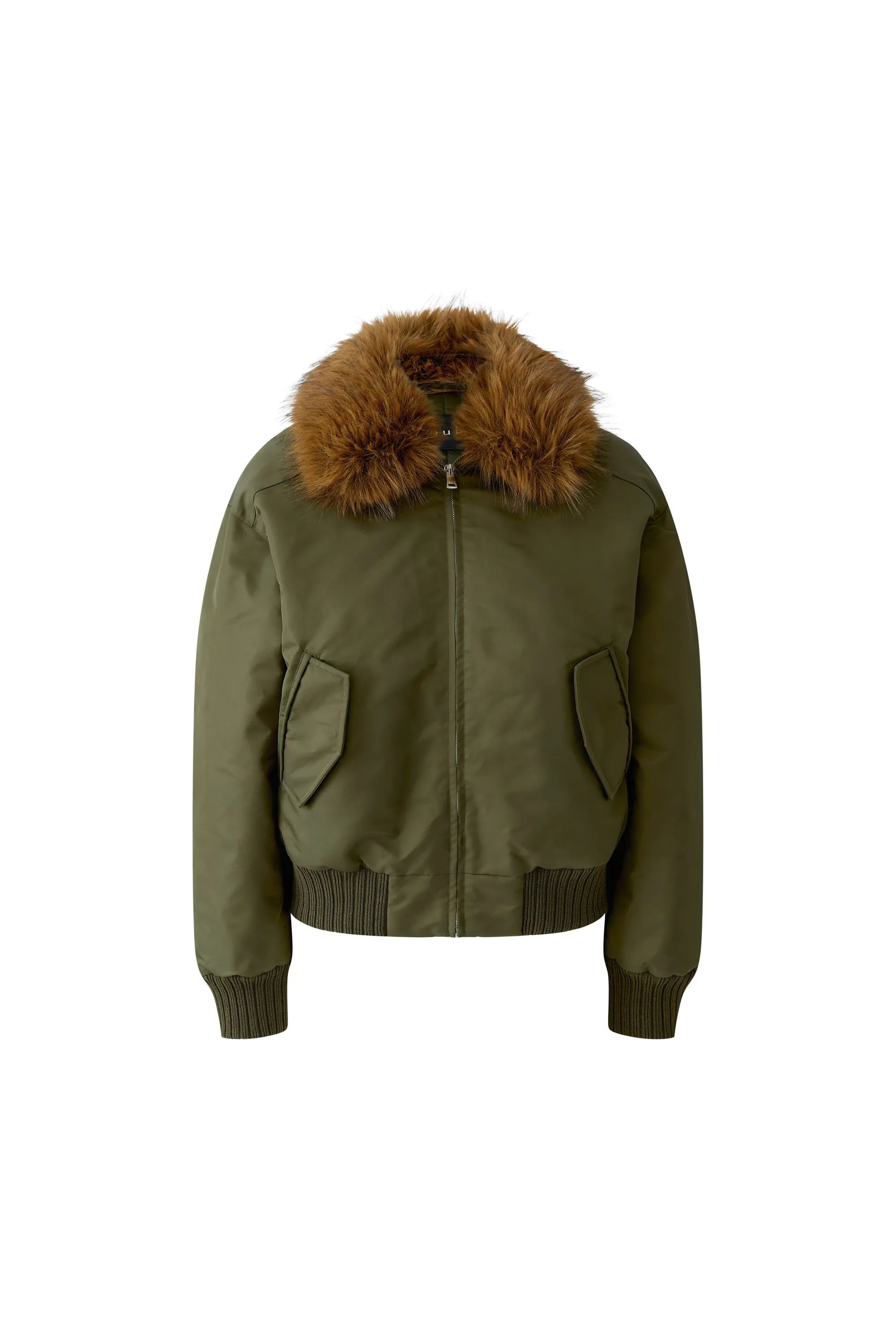 Bomberjacke mit Kunstpelz-Kragen