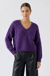 Strickpullover mit V-Ausschnitt