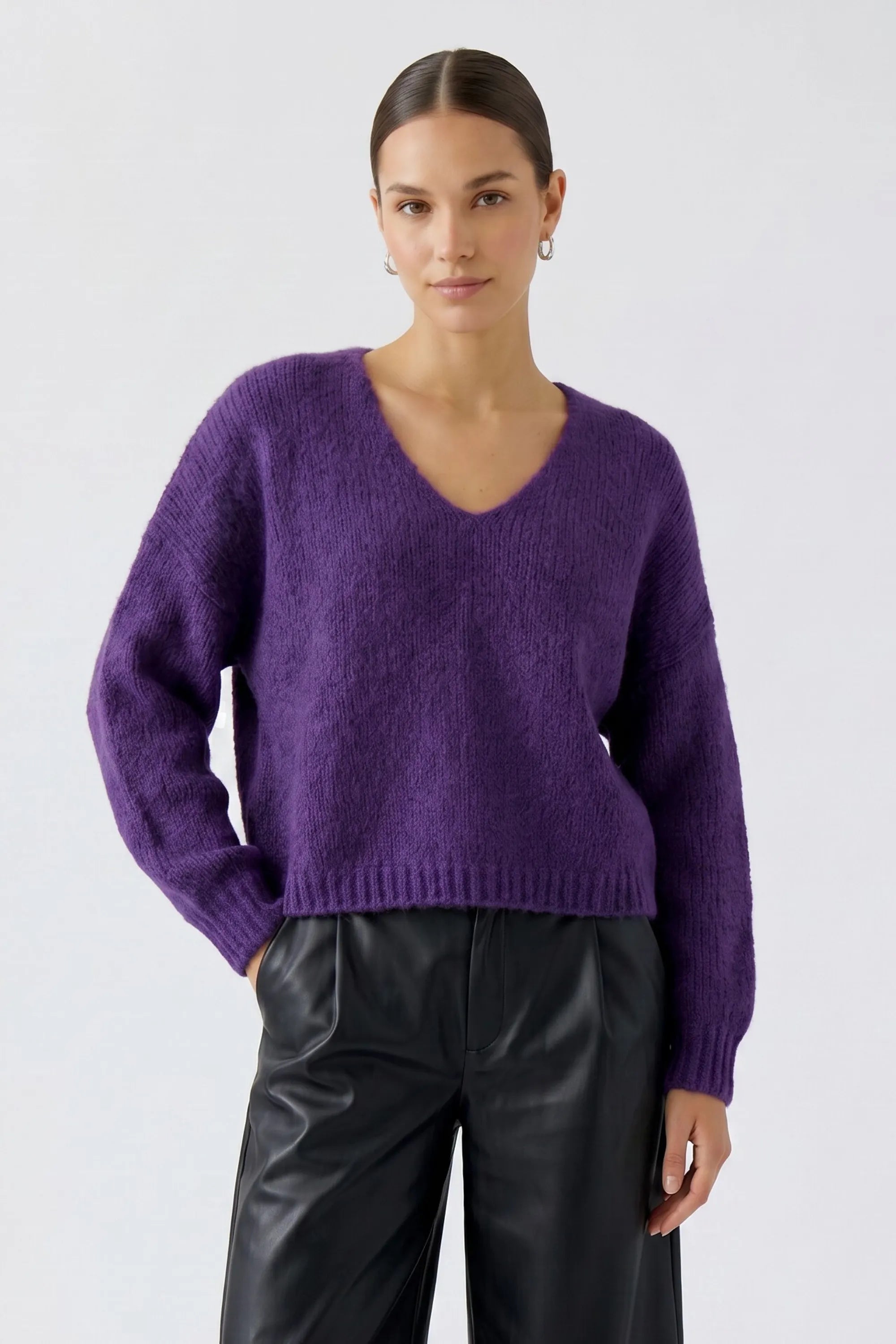 Strickpullover mit V-Ausschnitt