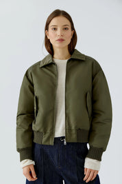 Bomberjacke mit Kunstpelz-Kragen