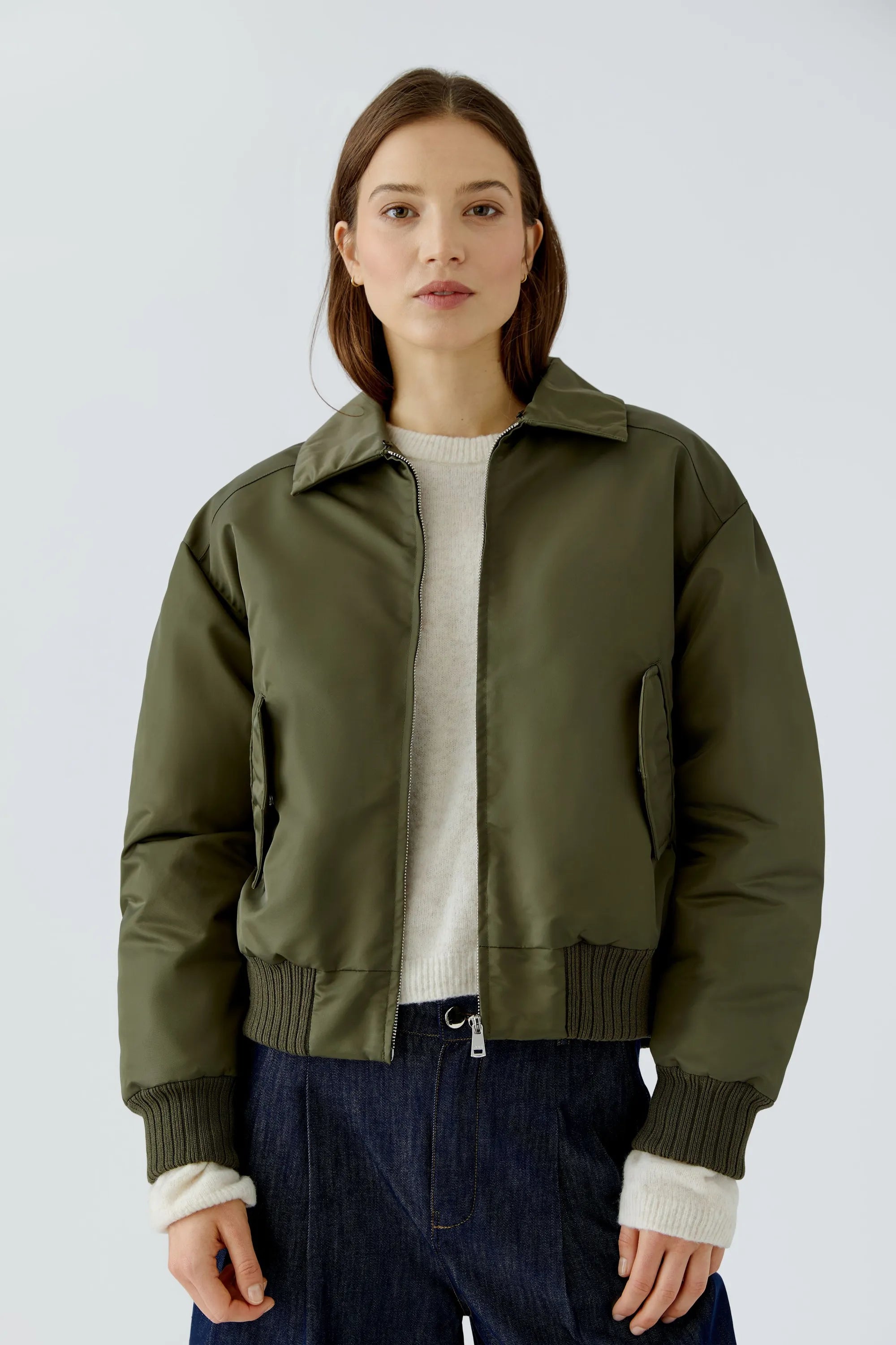 Bomberjacke mit Kunstpelz-Kragen