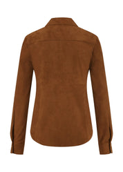 Bluse aus Leder