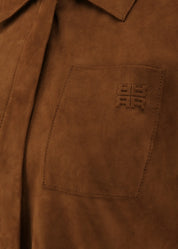 Bluse aus Leder