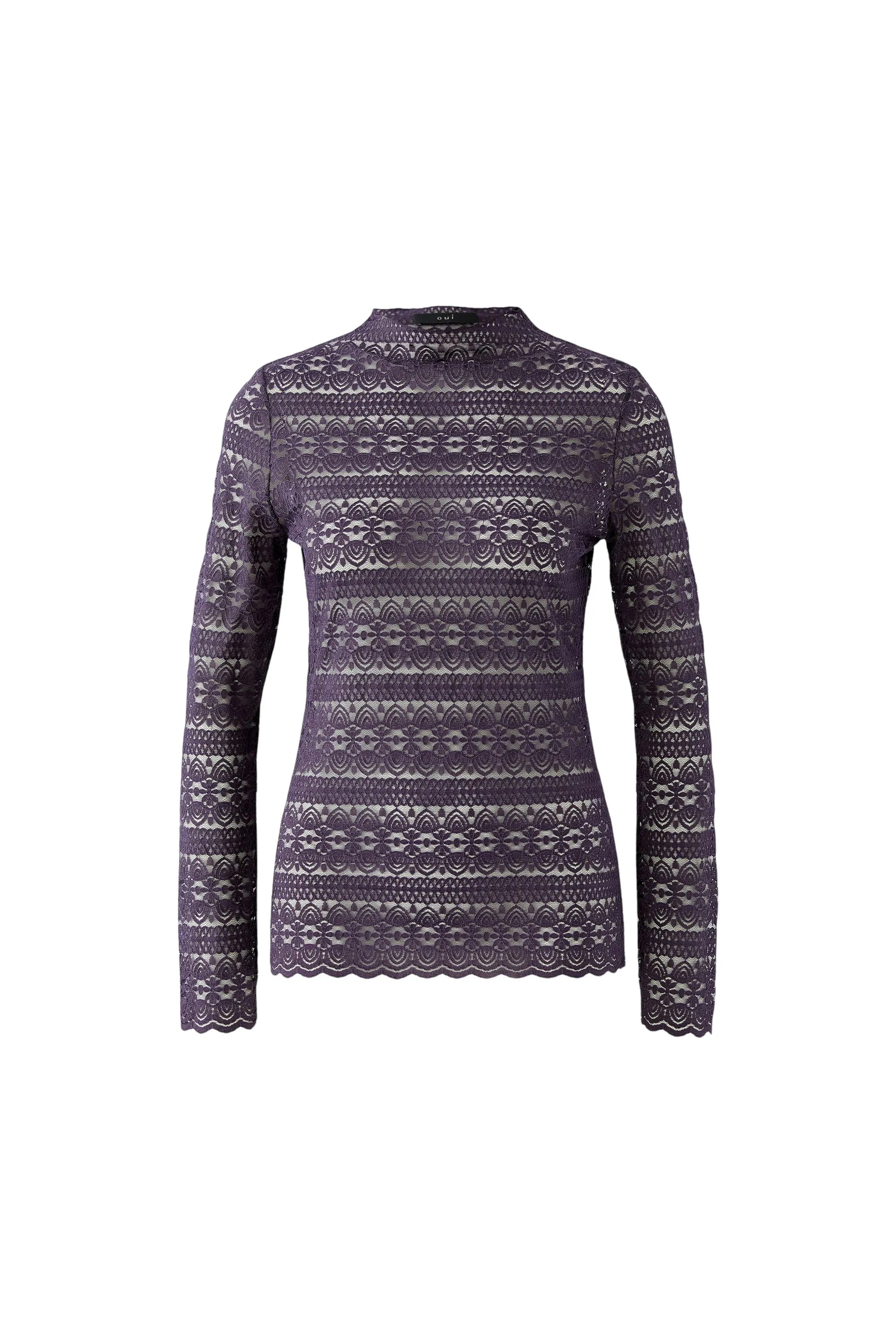 Langarmshirt aus Spitze