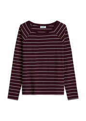 Langarmshirt aus Baumwolle gestreift