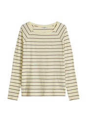 Langarmshirt aus Baumwolle gestreift