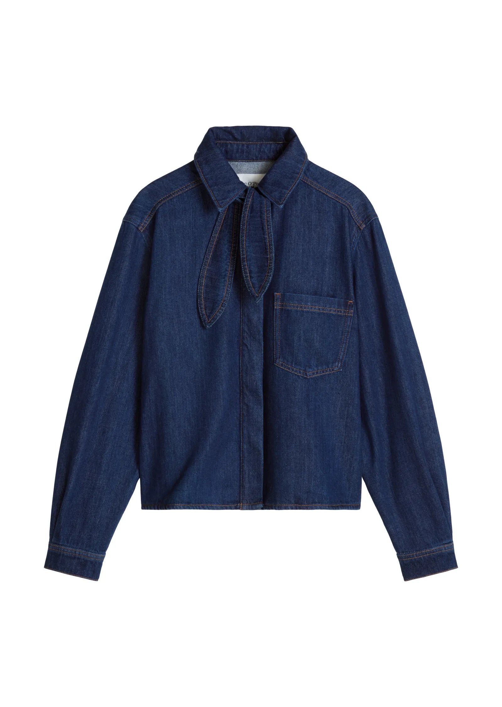 Jeansbluse aus Baumwollmix