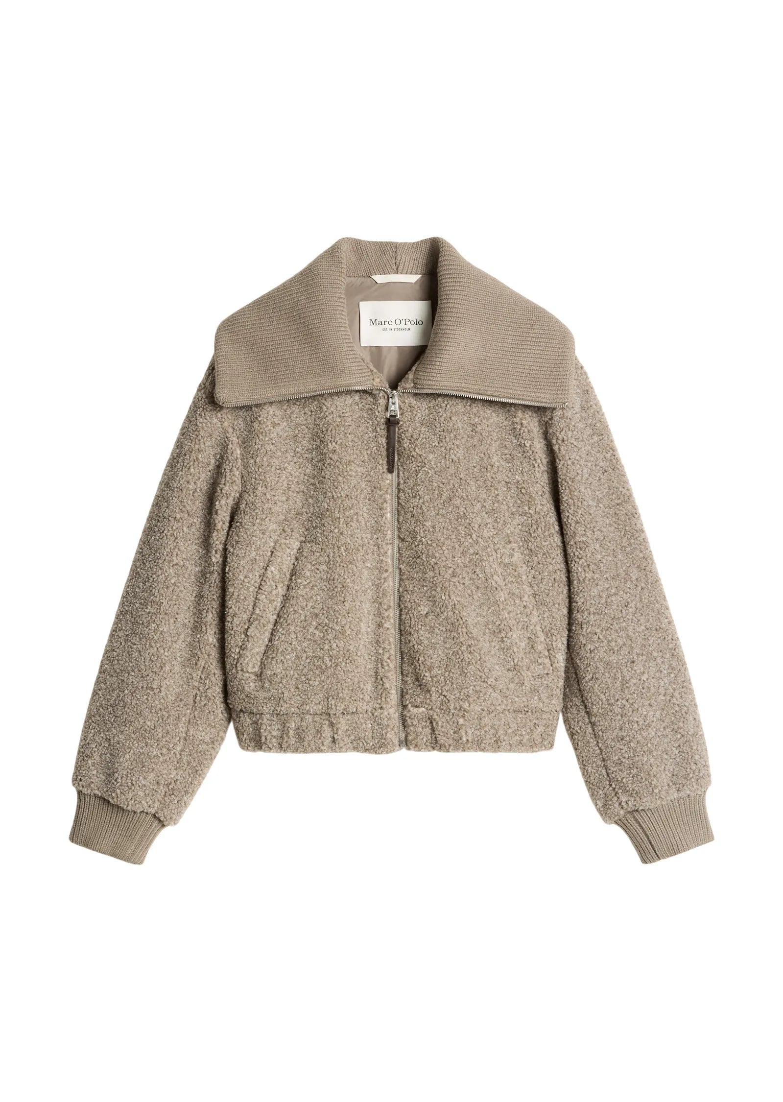 Teddyjacke mit aufliegendem Kragen