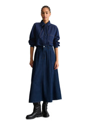 Jeansbluse aus Baumwollmix