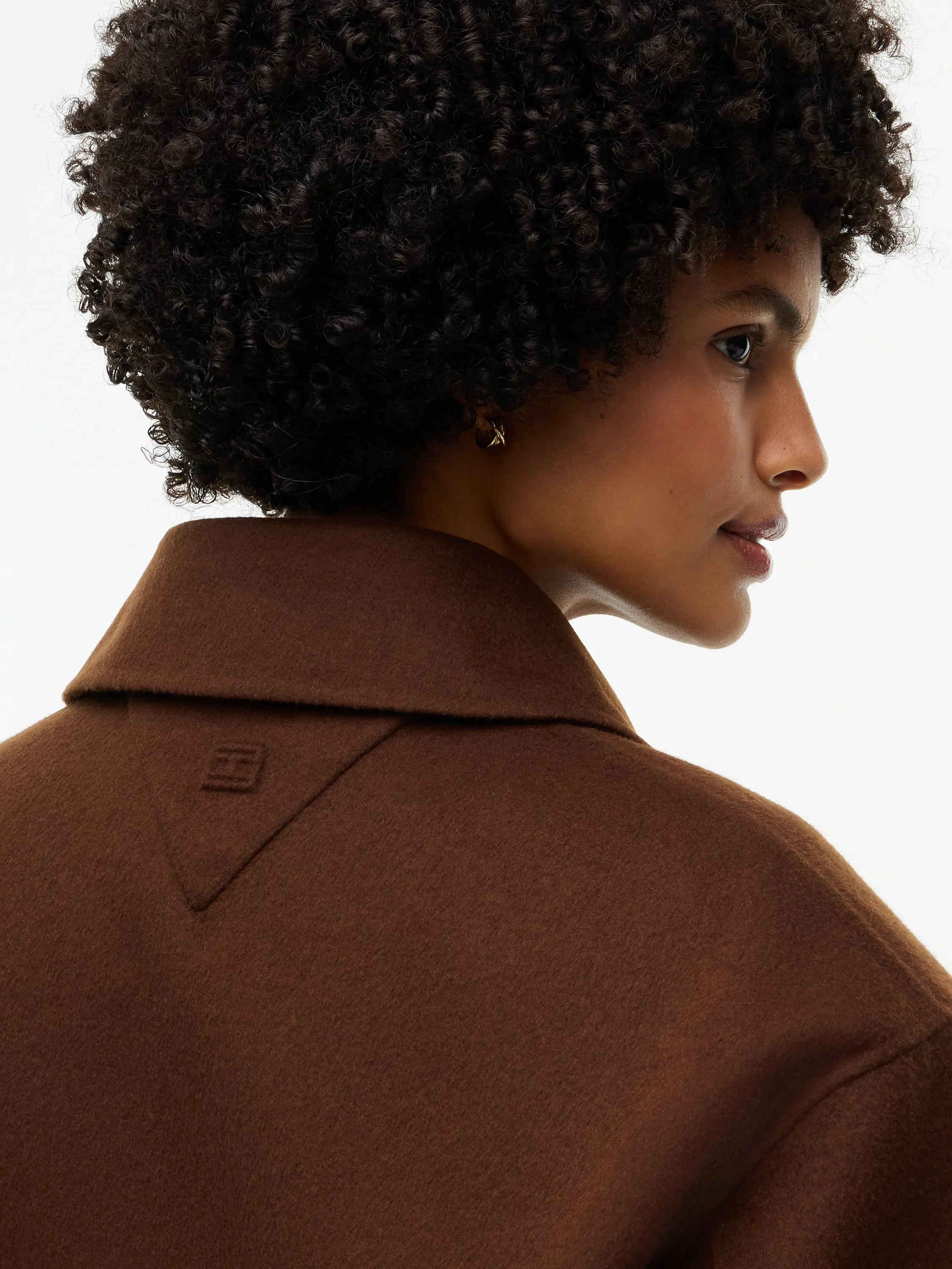 Wolljacke mit Kunstpelz-Kragen