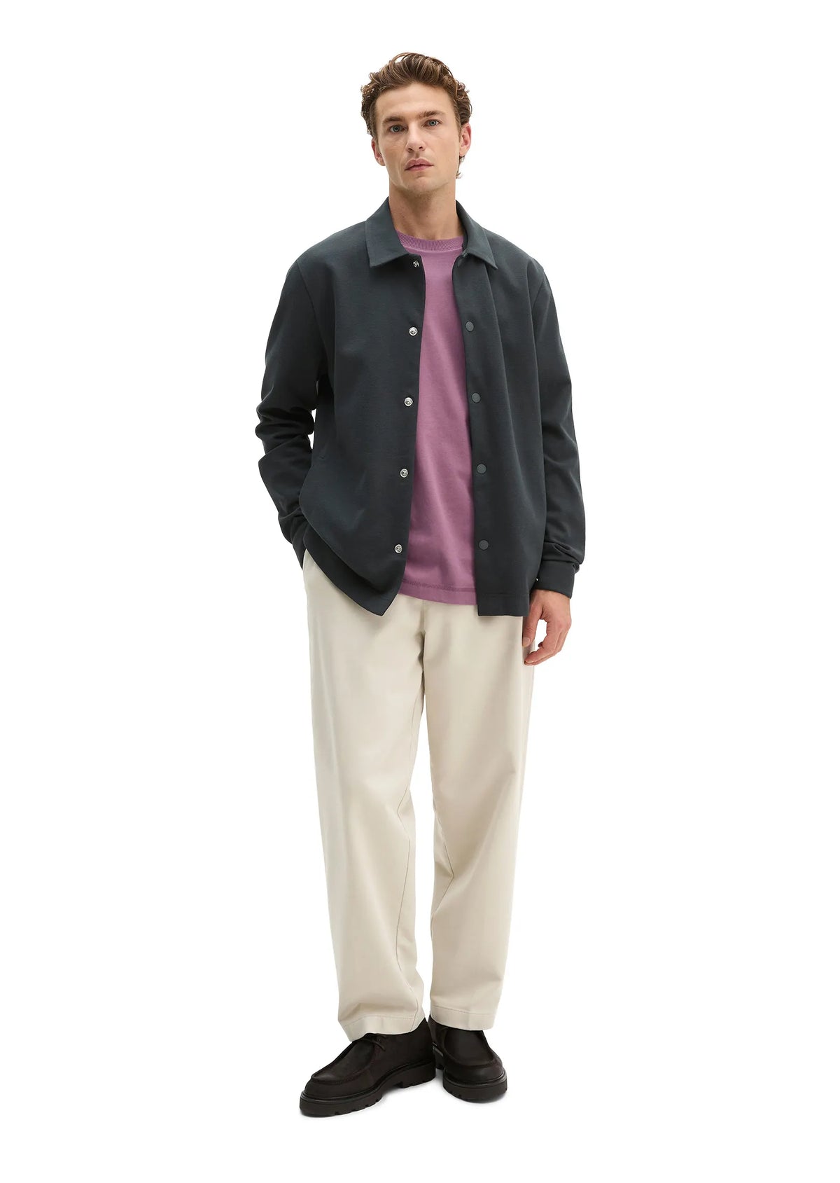 Sweatjacke mit Kragen Regular Fit