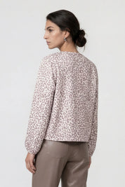 Strickjacke mit Leopardenmuster