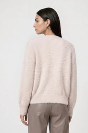 Strickjacke mit Rundhalsausschnitt