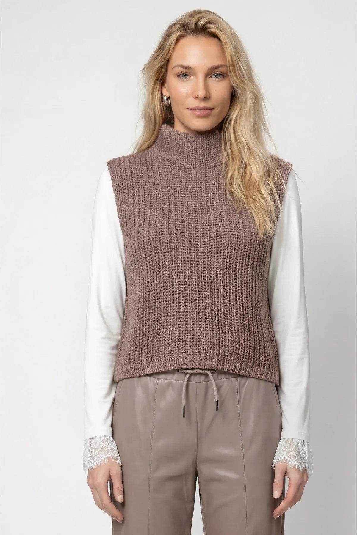Strickpullunder mit Stehkragen
