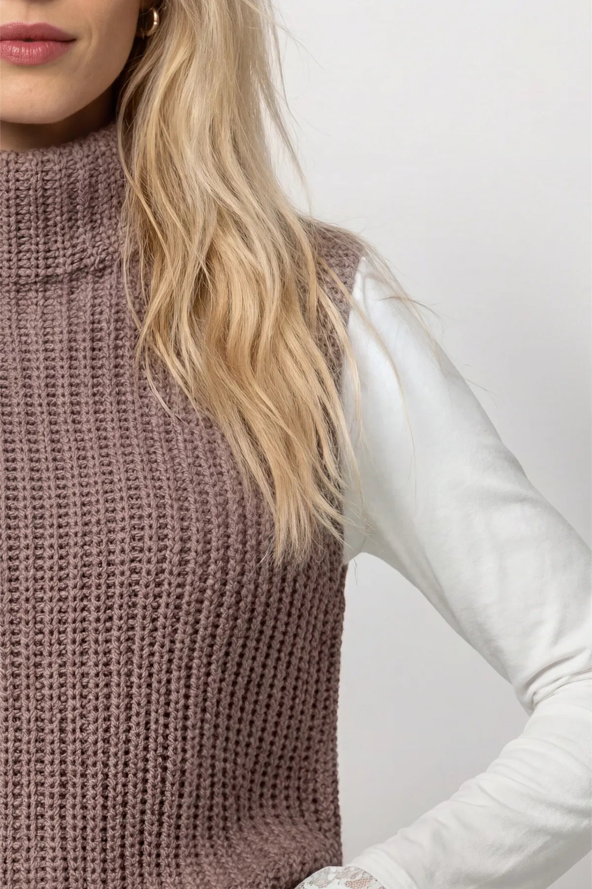 Strickpullunder mit Stehkragen
