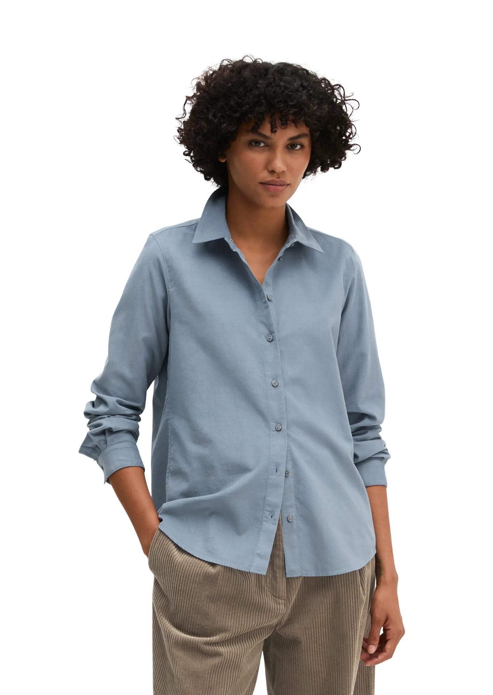 Bluse Regular Fit aus Feincord