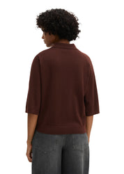 Strick-Poloshirt Loose Fit