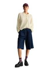 Strickpullover mit Polo-Kragen