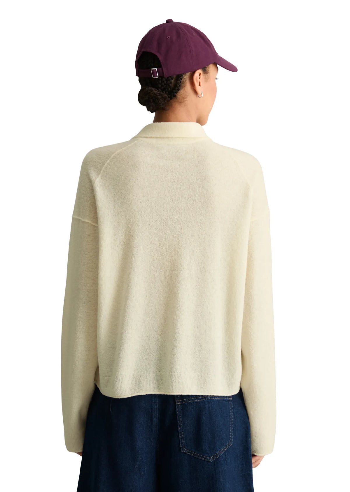 Strickpullover mit Polo-Kragen