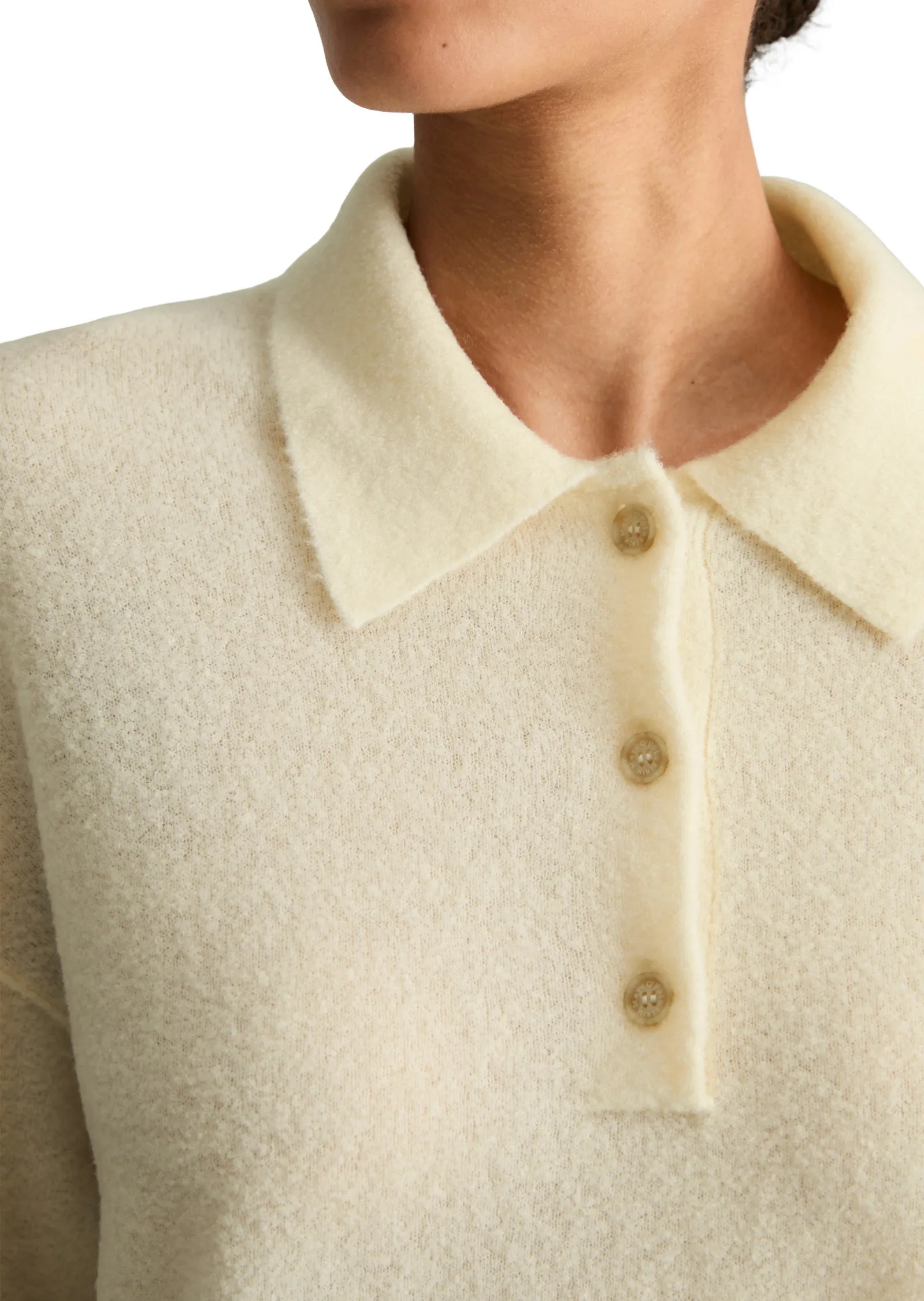 Strickpullover mit Polo-Kragen