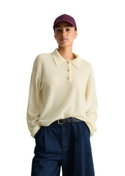Strickpullover mit Polo-Kragen