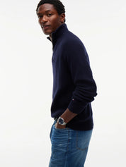 Strickpullover mit Quarter Zip