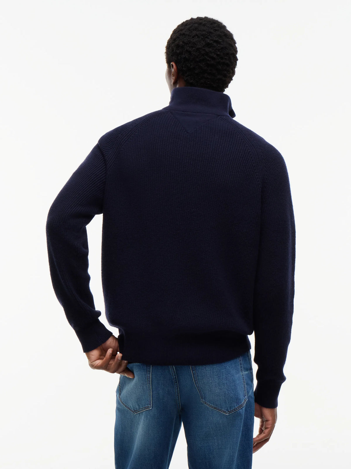 Strickpullover mit Quarter Zip
