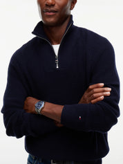 Strickpullover mit Quarter Zip