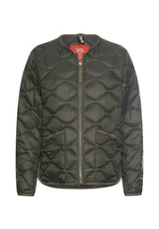 Steppjacke mit Rundhalsausschnitt
