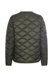 Steppjacke mit Rundhalsausschnitt