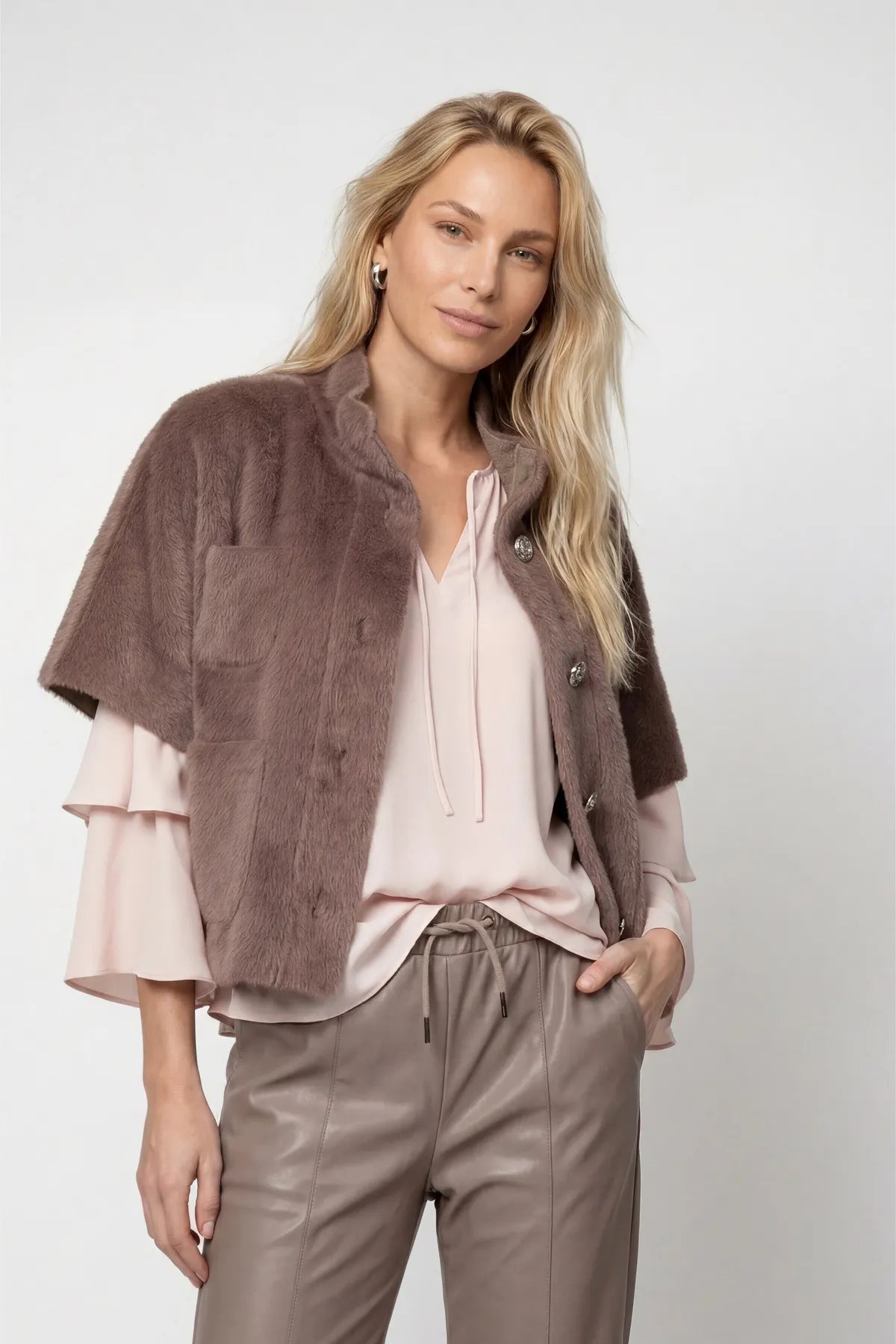 Overshirt aus Kunstfell